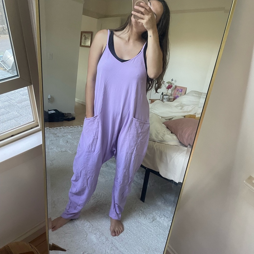 Free People Lilac Relaxed Jumpsuit